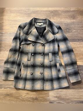 Stetson Women’s Western Plaid Double Breasted Wool Blend Jacket S